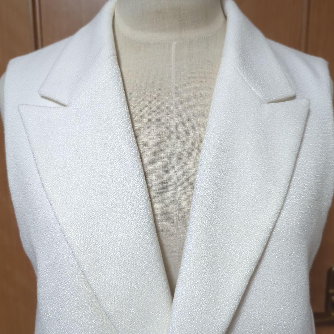 ANAYI　バスケットツイード ペプラムジレ38