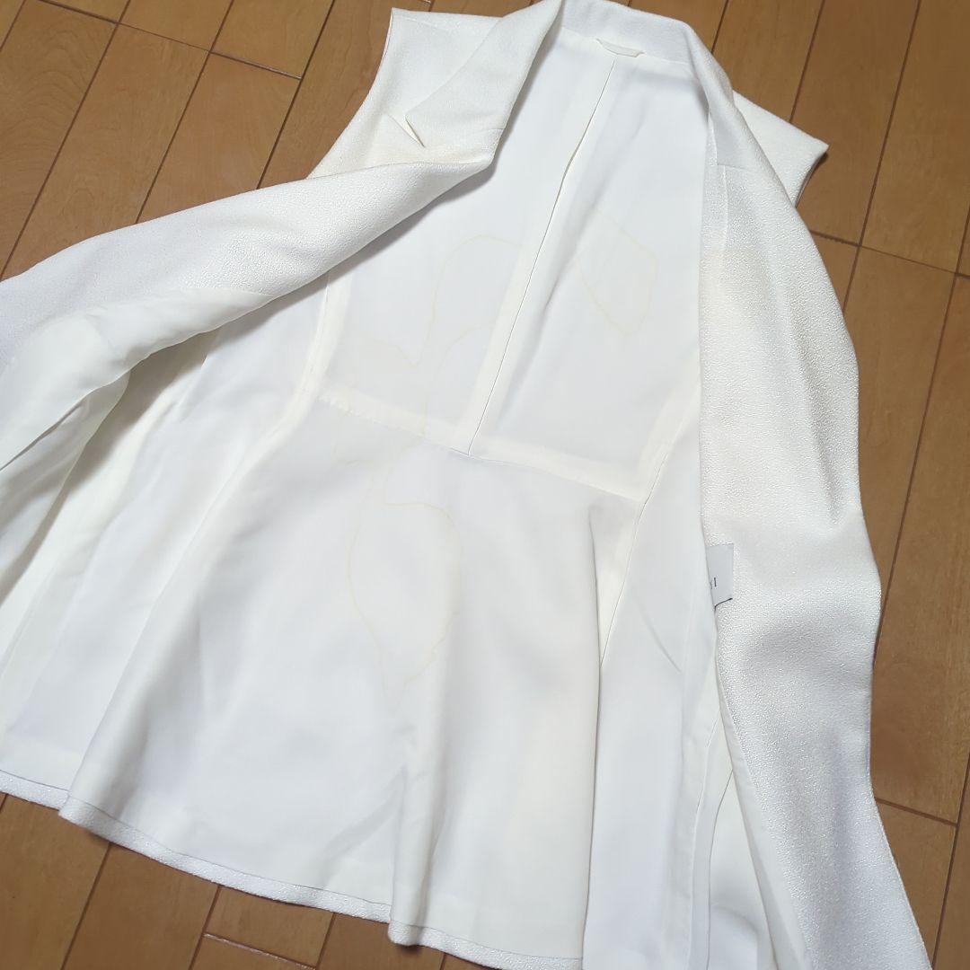 ANAYI　バスケットツイード ペプラムジレ38