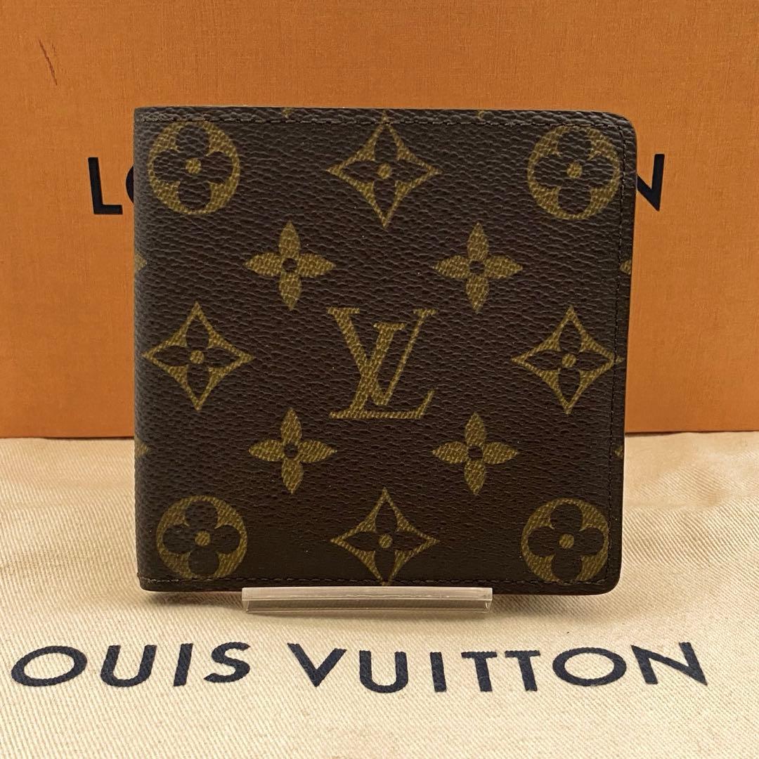 ルイヴィトン モノグラム ポルトフォイユ マルコ 二つ折り財布 型崩れ小