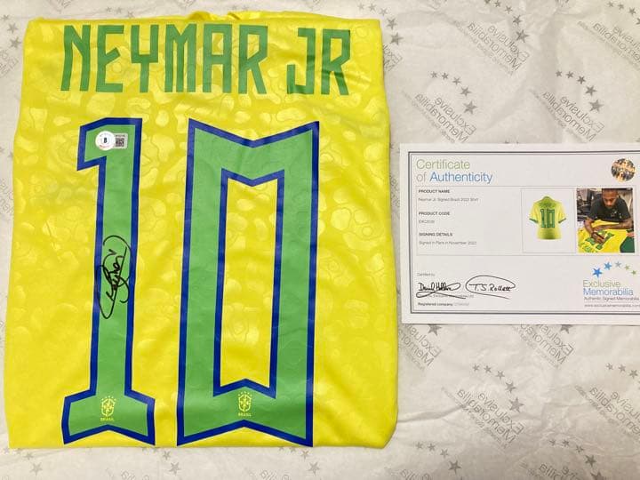 ネイマール サイン入り ブラジル代表 22/23 ホーム 半袖 ユニフォーム
