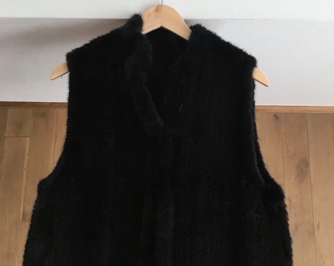 美品　 ミンク　ファー MINK　ベスト 毛皮 　１１号