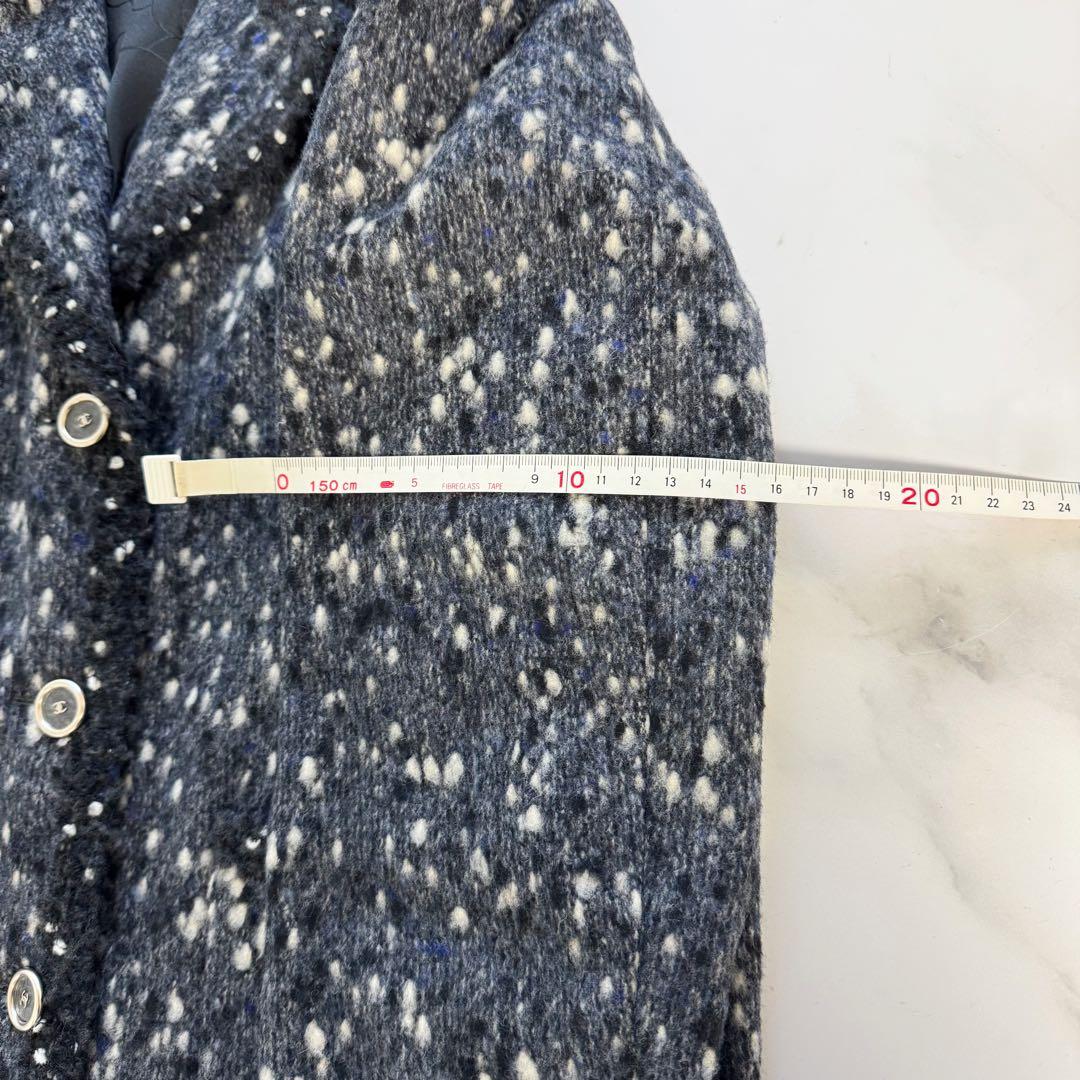 CHANEL シャネル ツイードジャケット ネイビー系 40