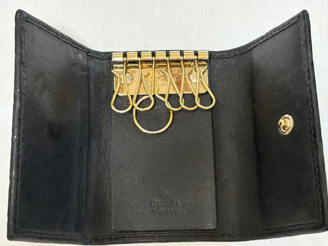 【値下げ中‼️】GUCCI☆ブラックレザー☆キーケース