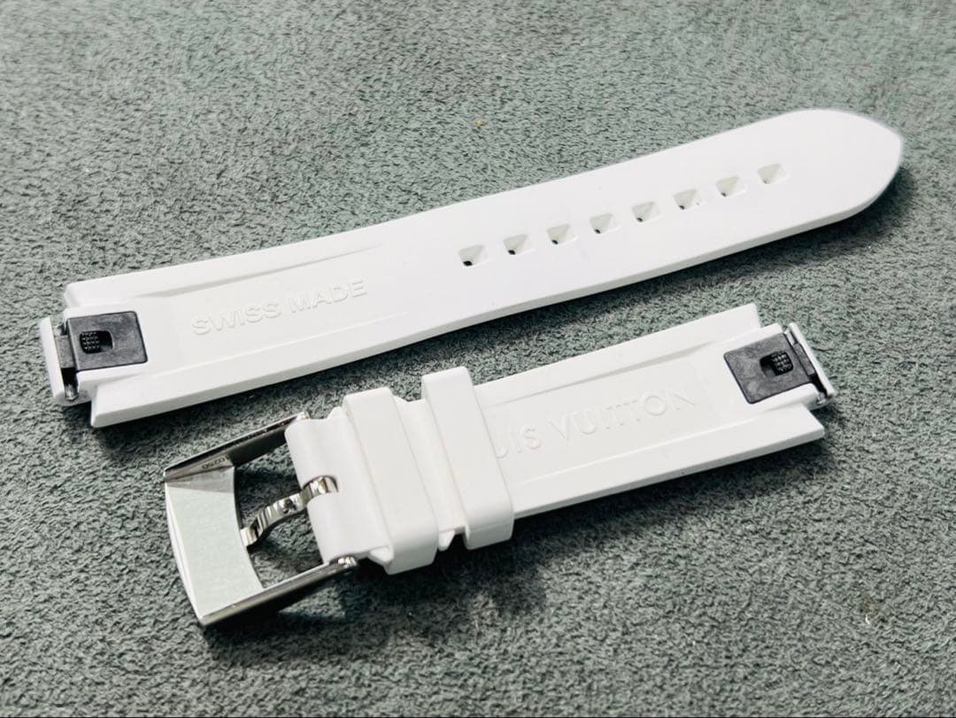 【正規品】ルイ・ヴィトン タンブール用 17mm ホワイトモノグラムラバーベルト