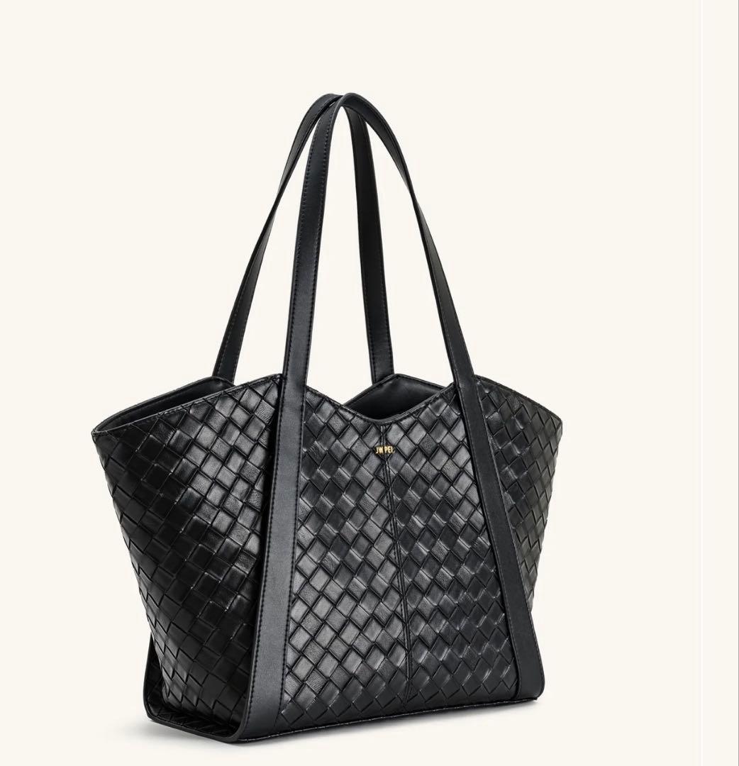 【新品未使用】JW PEI Kiana 大容量編み込みトートバッグブラック