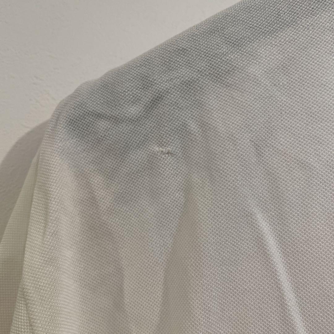 HERMES ホワイト ポロシャツ サイドスリット付き　エルメス　M