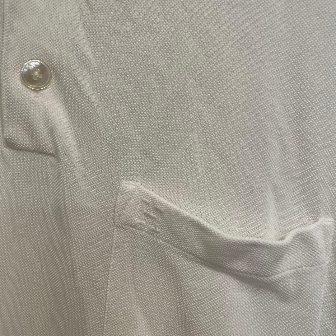 HERMES ホワイト ポロシャツ サイドスリット付き　エルメス　M