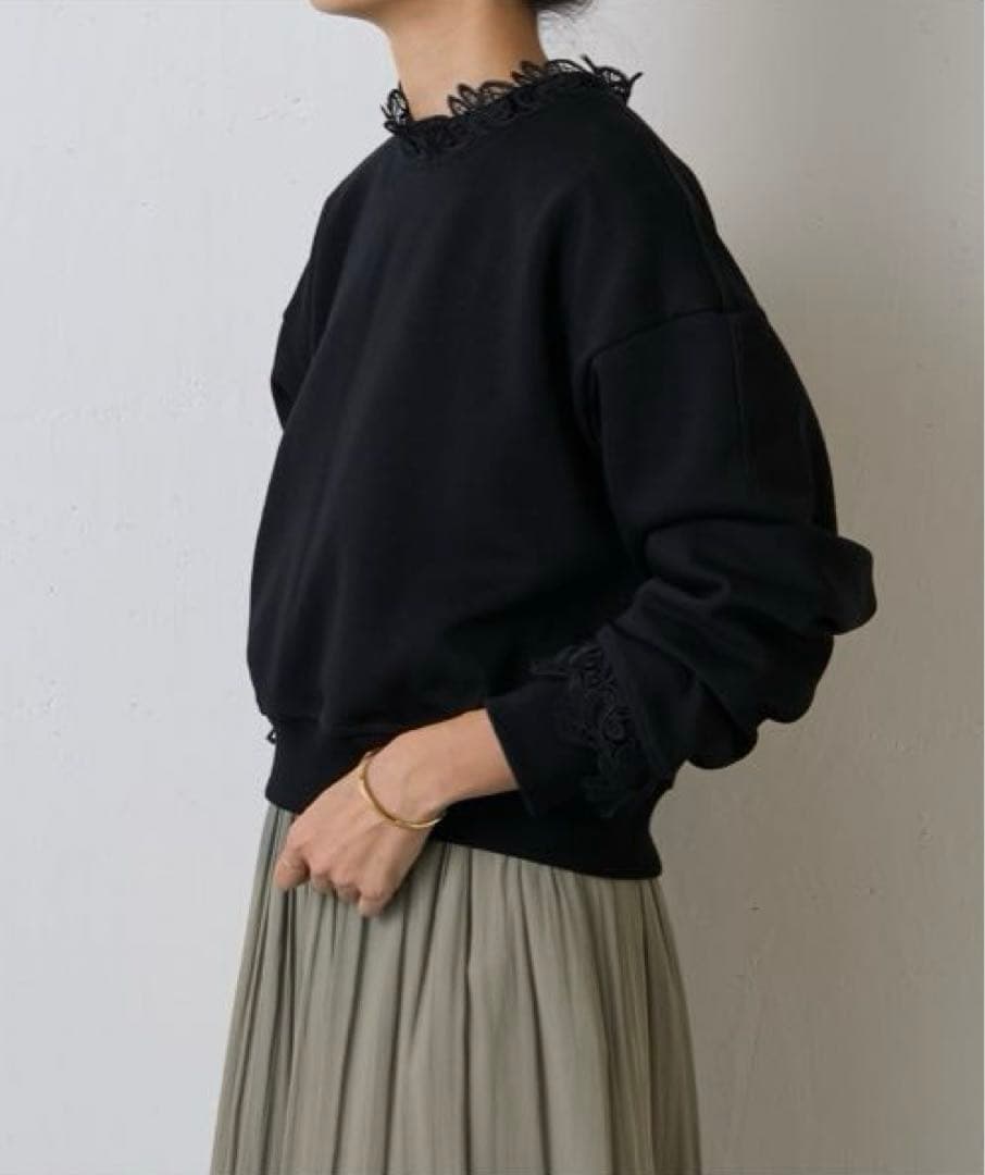 【新品タグ付き】BEARDSLEY レースコンビ2WAYトレーナー