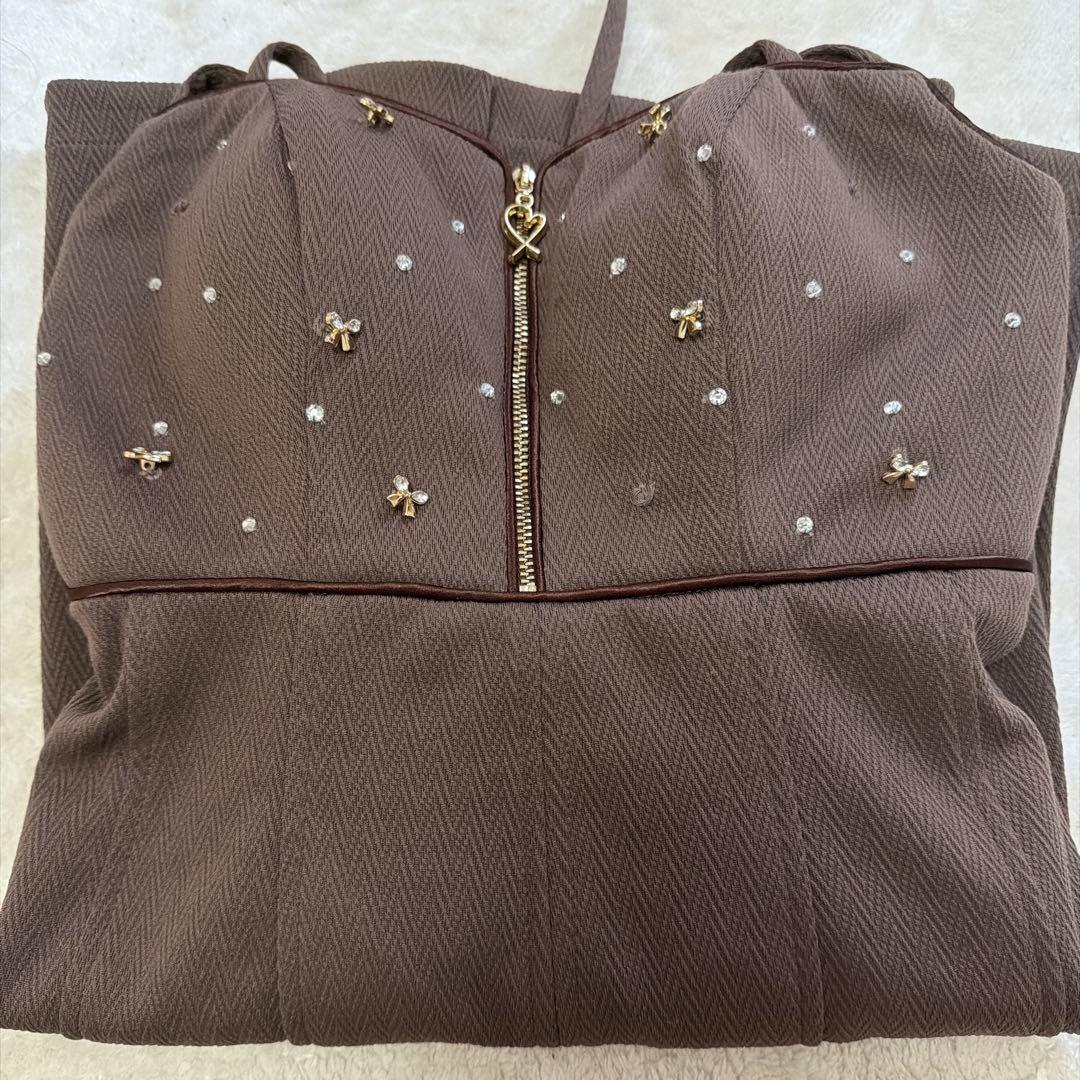 Jessica ビジュー付きハートカットナイトドレス