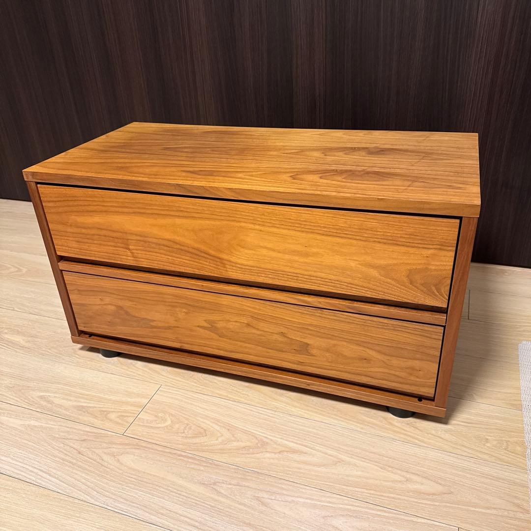 無印良品 スタッキングキャビネット AVローボード (ウォールナット)