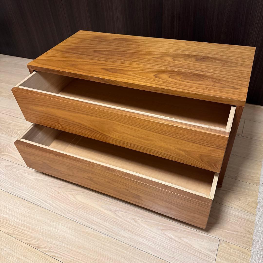 無印良品 スタッキングキャビネット AVローボード (ウォールナット)