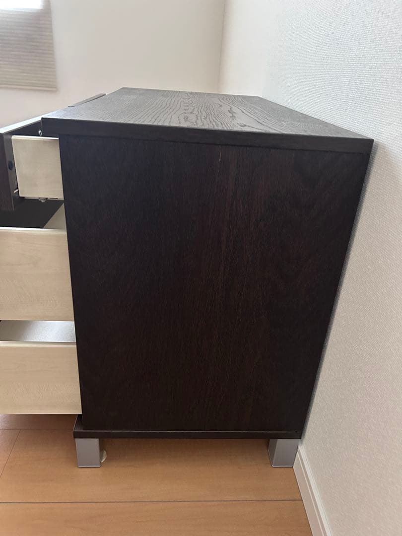 ACTUSオーク木製チェスト 収納引き出し6つ 　展示品