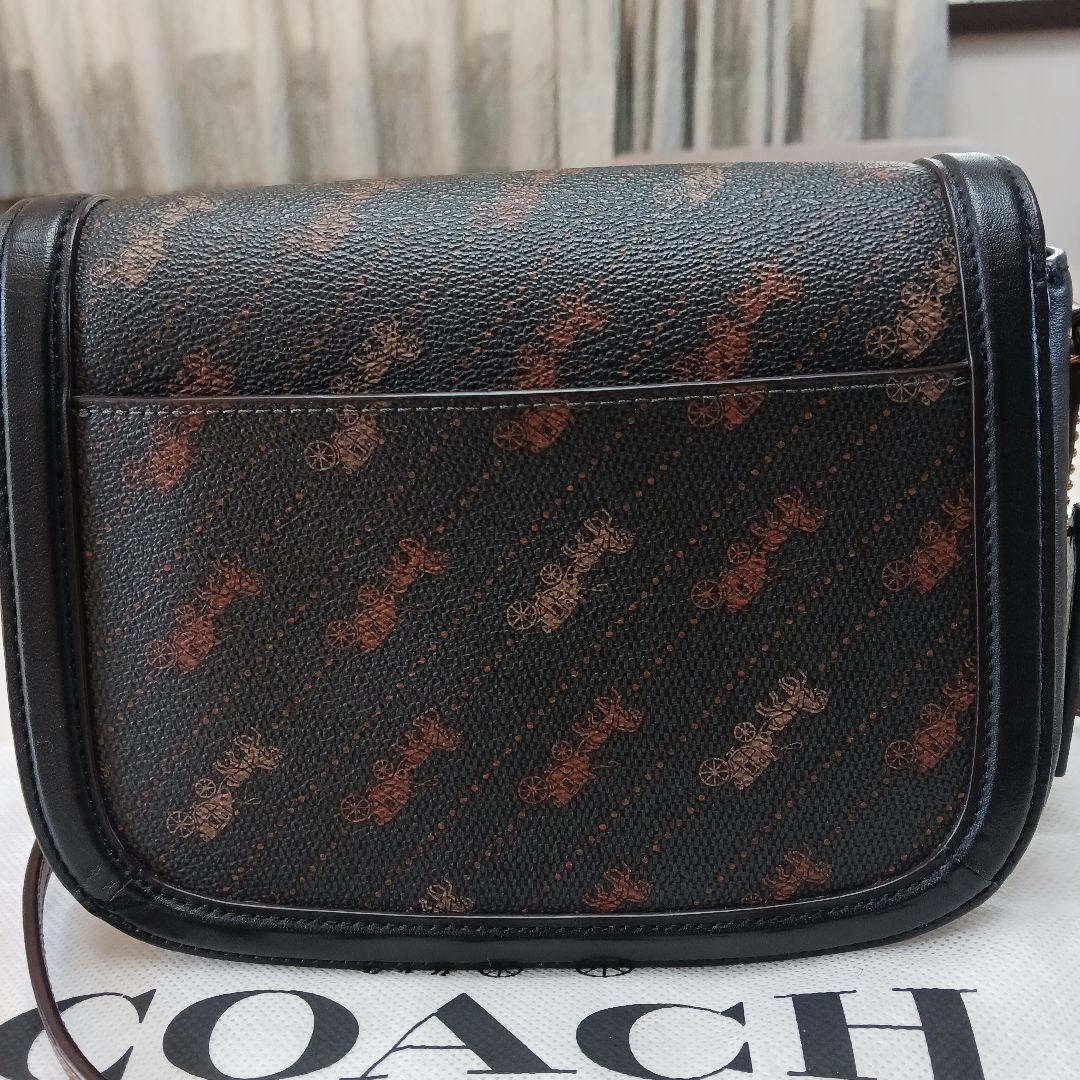 未使用級COACH ショルダーバッグ ブラック/ブラウン