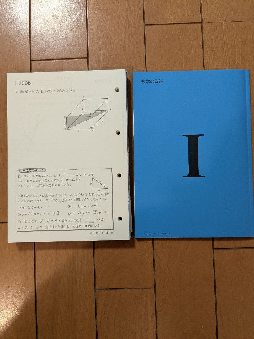 くもん 公文数学I教材プリント200枚　欠番なし 解答書付き