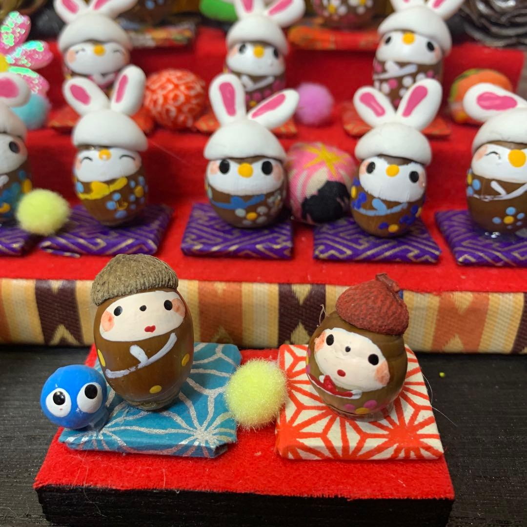 どんぐりアート♡お雛様オブジェ2点＆春のオブジェ2点♡