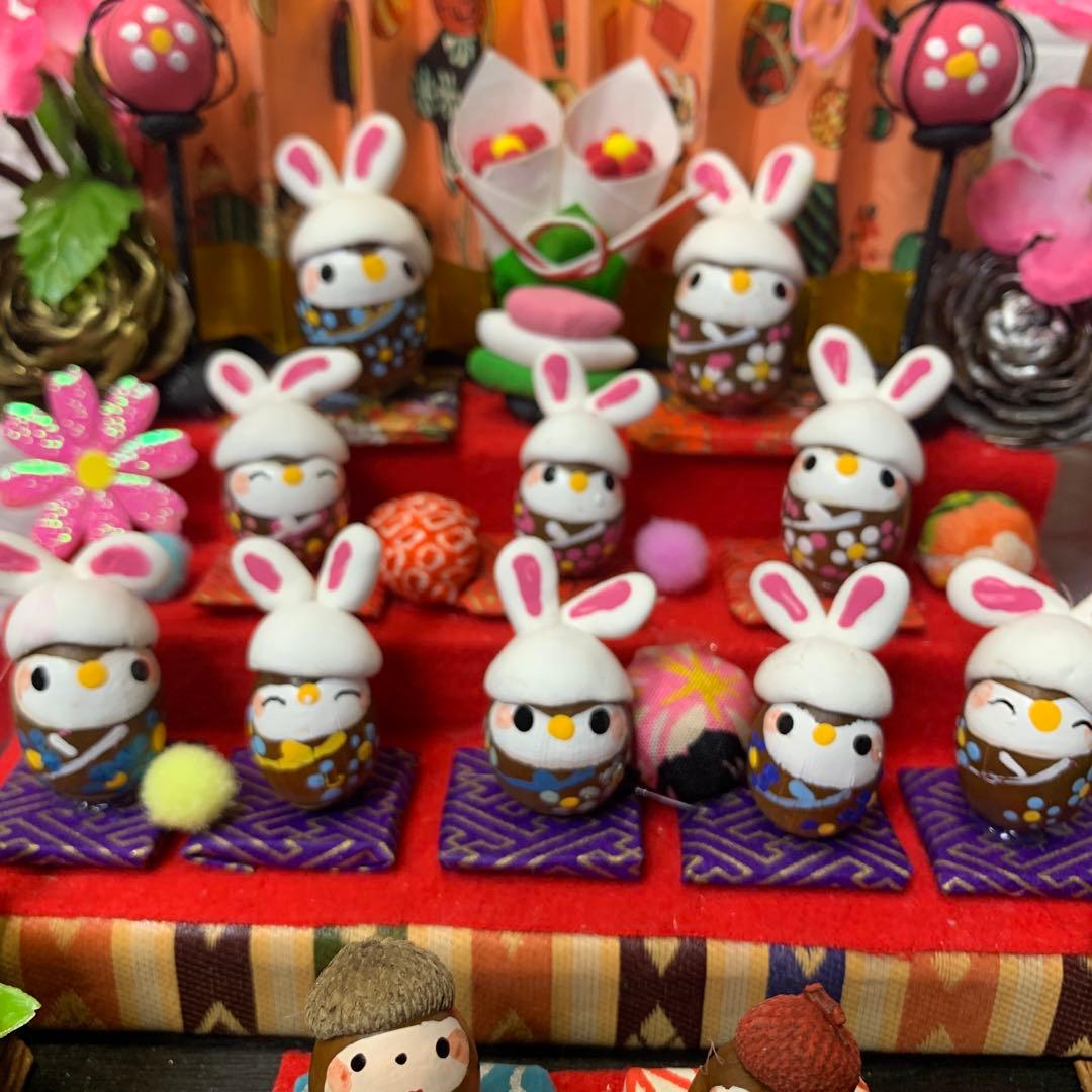 どんぐりアート♡お雛様オブジェ2点＆春のオブジェ2点♡