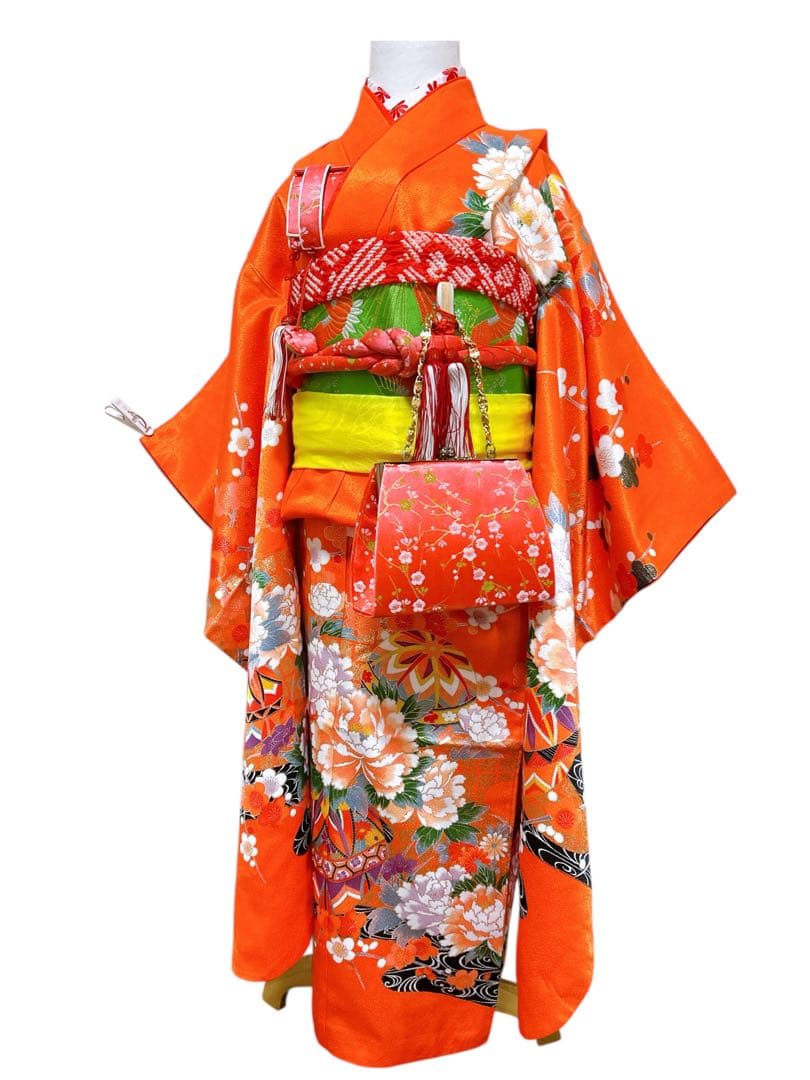 お買い得品♡七五三　7歳　女の子　フルセット　一式　朱色