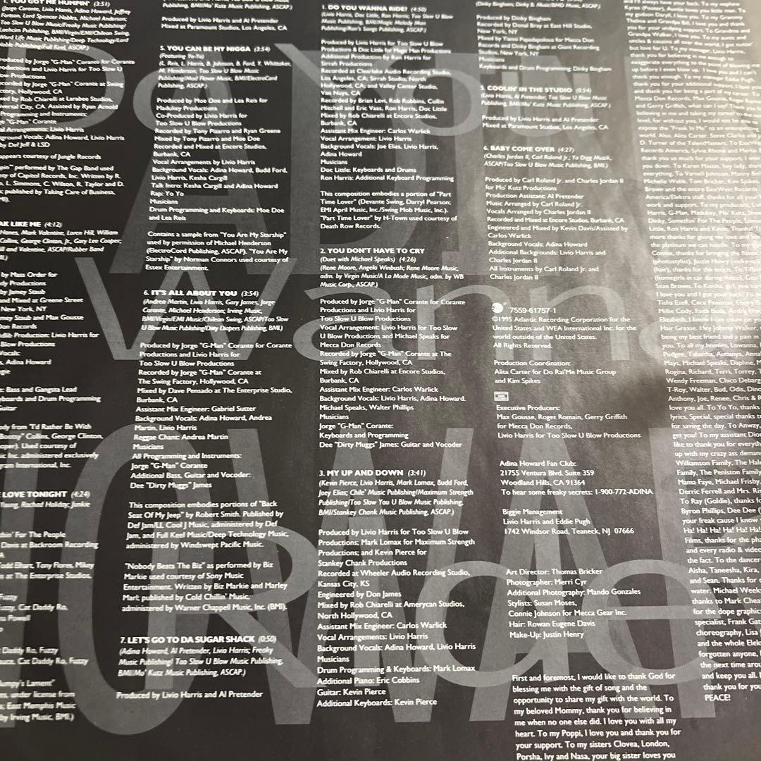 Adina Howard LP Do You Wanna Ride ? ドイツ盤