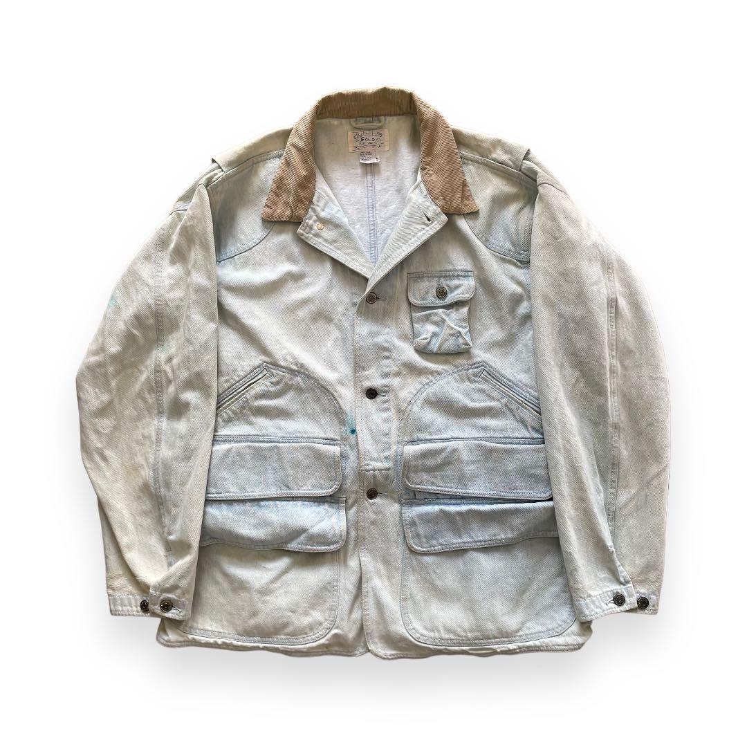 ハ*ド様 Vintage 80s ラルフローレン デニムハンティングジャケット