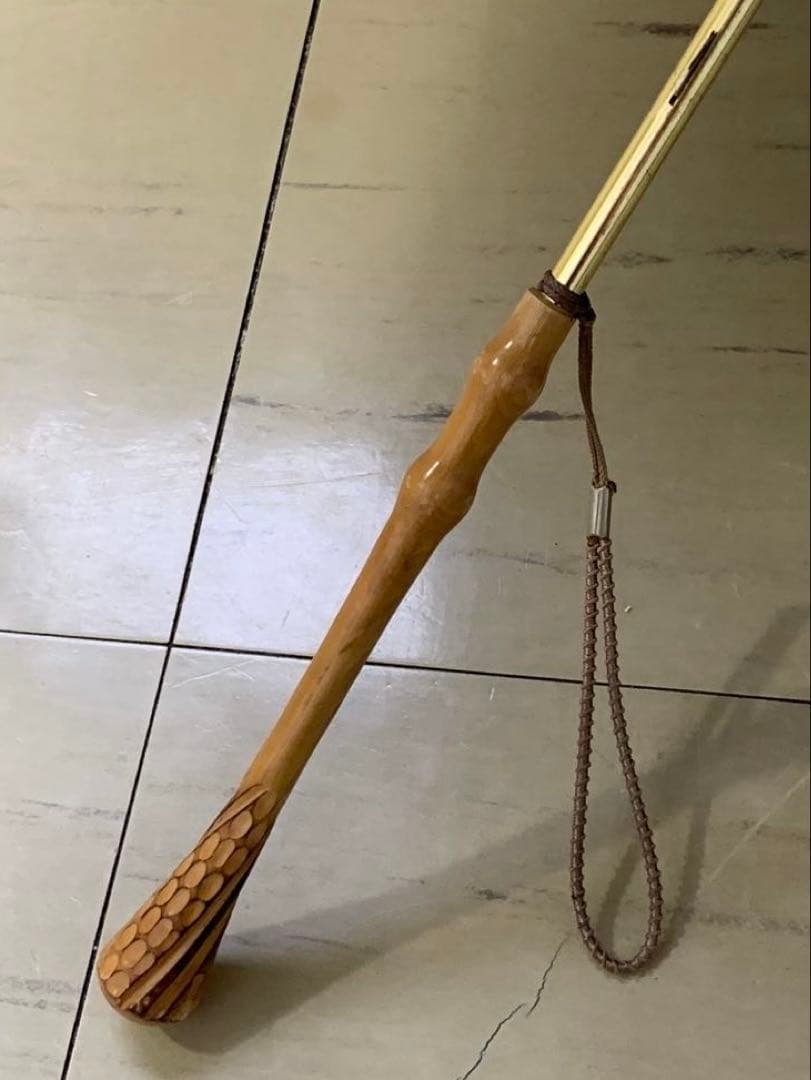 ギィドゥジャン雨晴日傘フランス製黒×白リボン付き晴雨兼用長傘生地張り替え済み