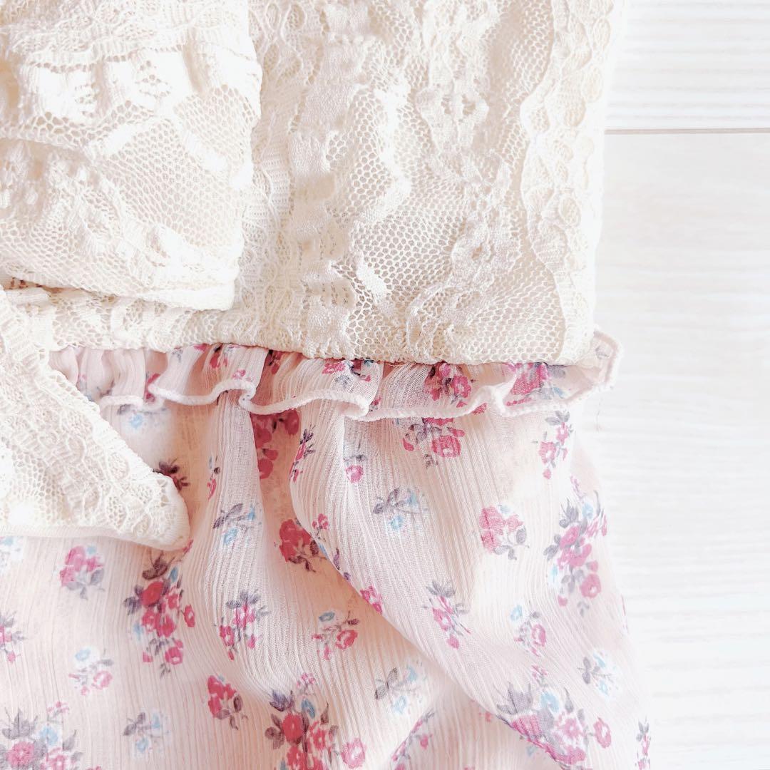 axes femme LIZLISA系 花柄トップス＊リボン