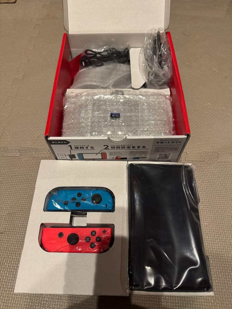 Nintendo Switch 本体 赤/青 有機EL 中古美品　128GB
