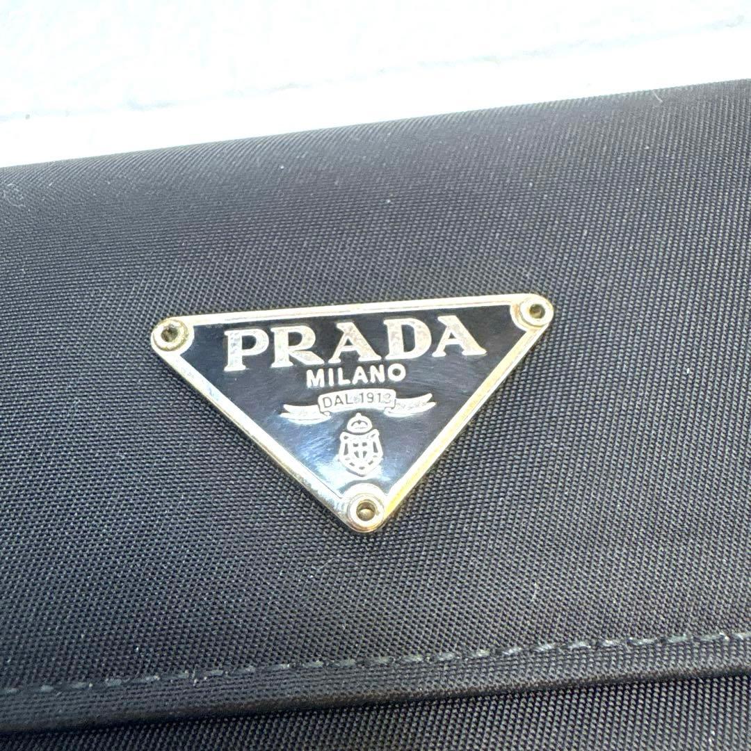 PRADA 6連キーケースブラック ナイロン