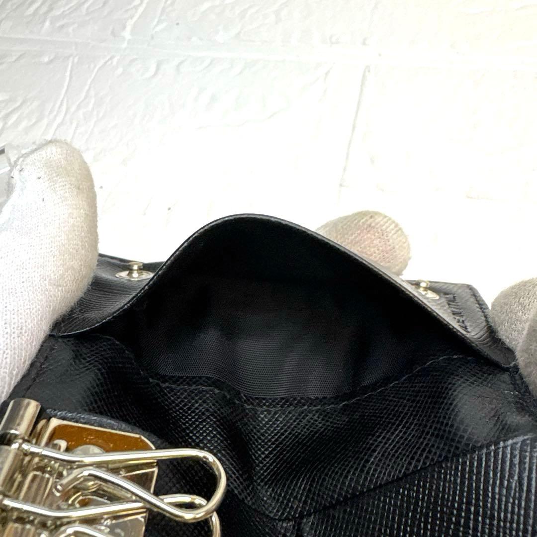 PRADA 6連キーケースブラック ナイロン