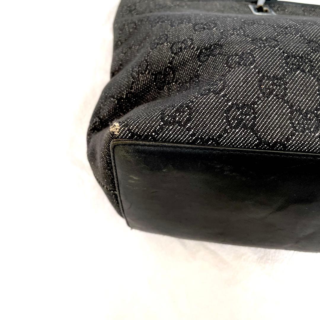 美品✨GUCCI グッチ　GG柄キャンバス×レザー　トートバッグ　手提げ　肩掛け