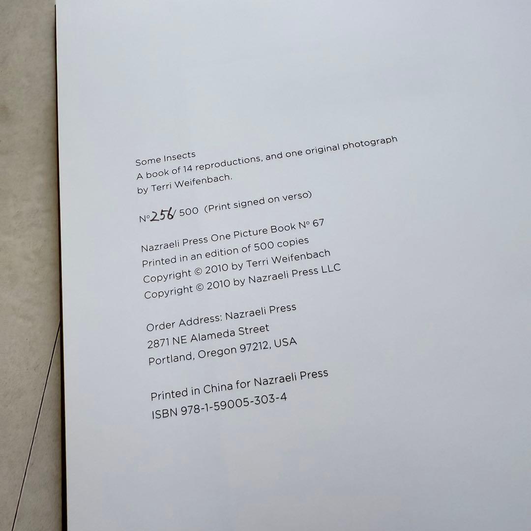 アート・デザイン・音楽 Some Insects Terri Weifenbach