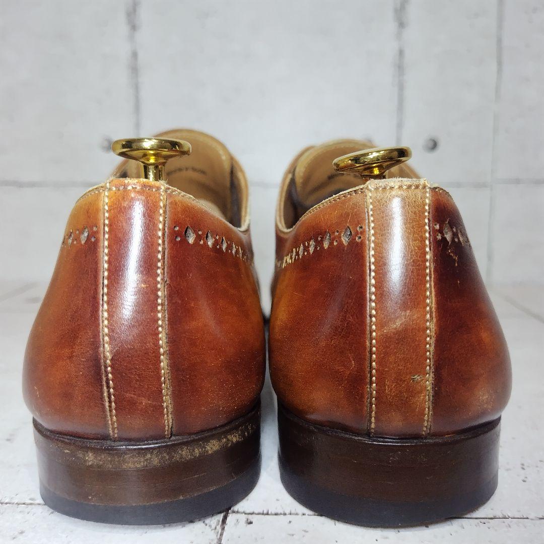 マグナーニ MAGNANNI 41 パティーヌ ストレートチップ メダリオン 茶