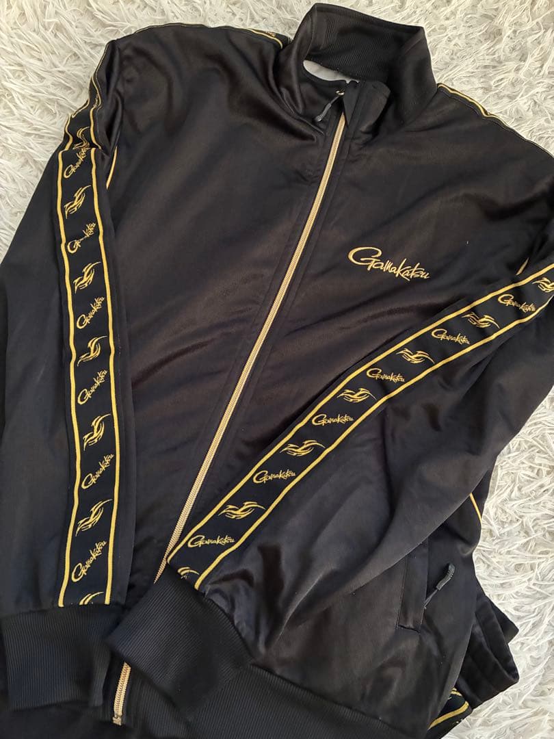 Gamakatsu ガマカツ　ブラック ゴールド ジャージ　M