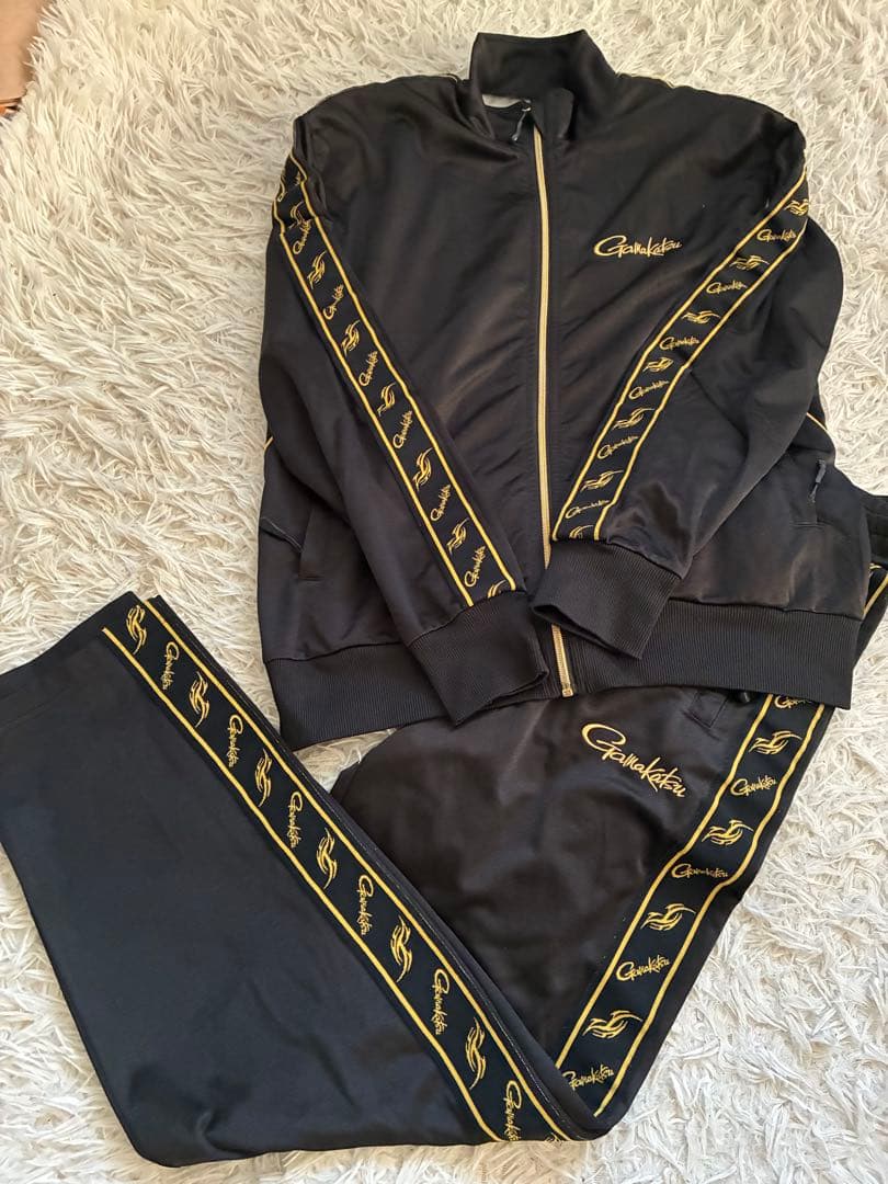 Gamakatsu ガマカツ　ブラック ゴールド ジャージ　M