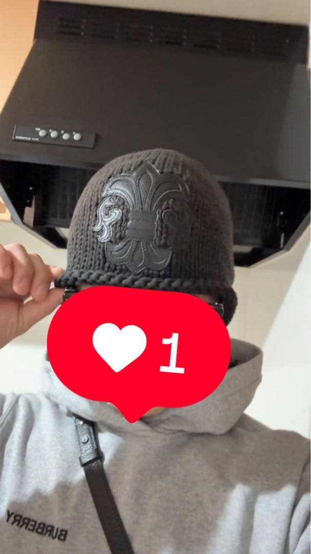 クロムハーツ　ニット帽　ビーニー　カシミア