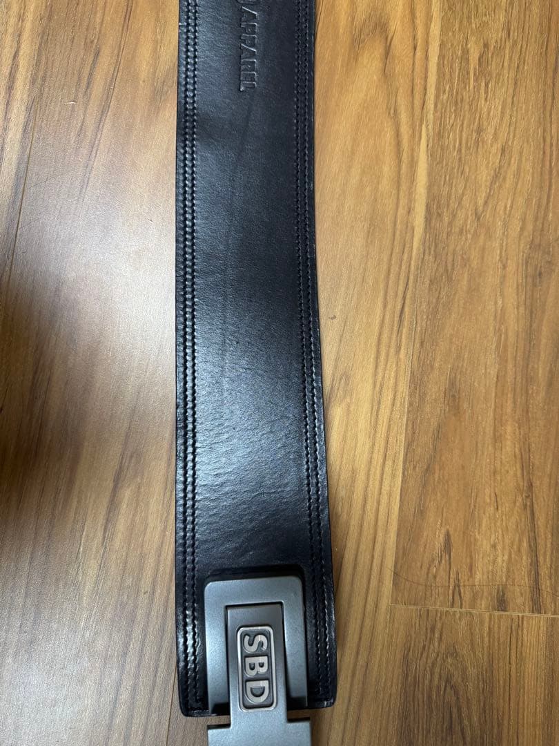 SBD パワーベルト13mm ブラック/レッド　Mサイズ