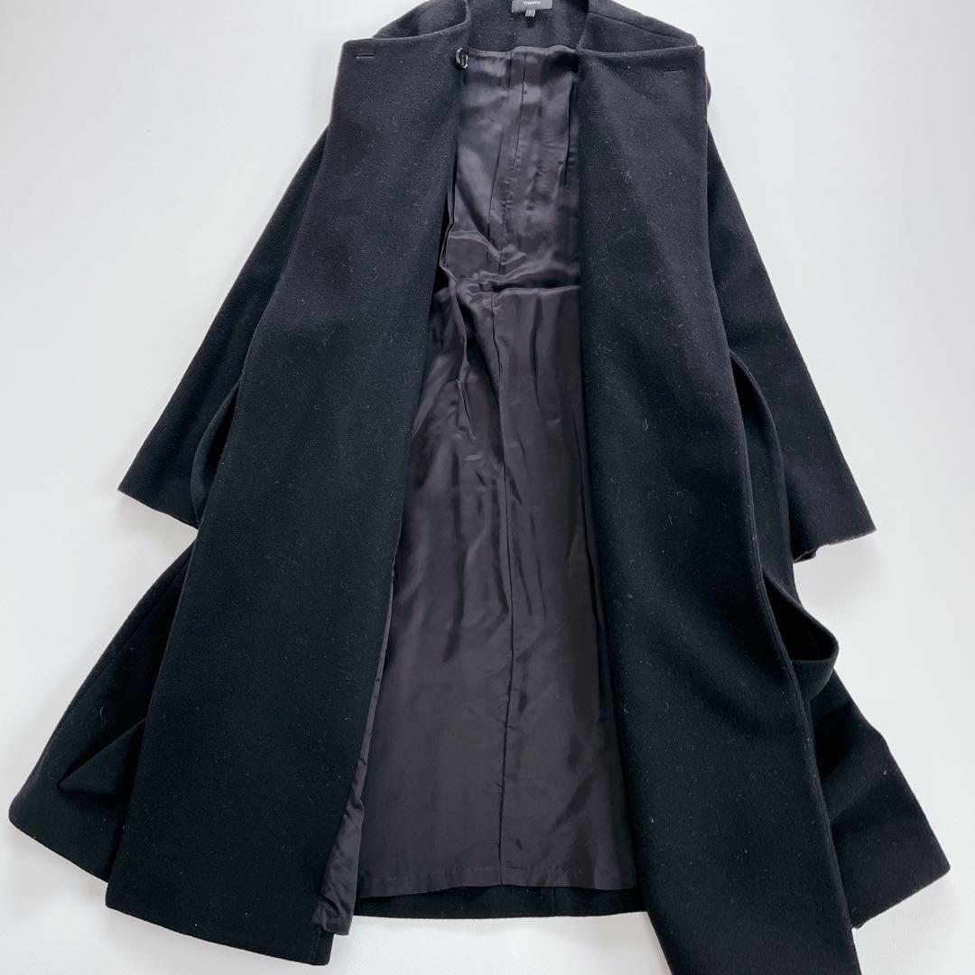 みんた 　美品✨Theory ノーカラーコート　ベルト　近年　ウール