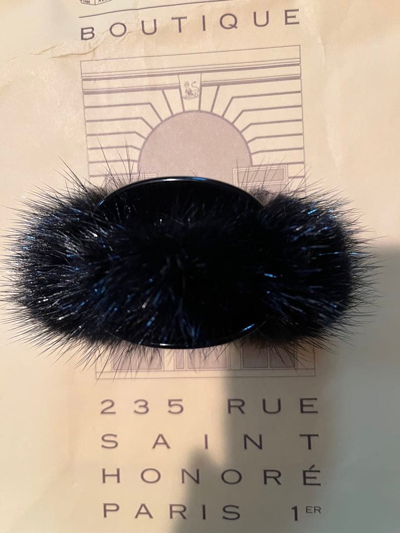 超美品アレクサンドルドゥパリ　ミンクファークリップ　黒