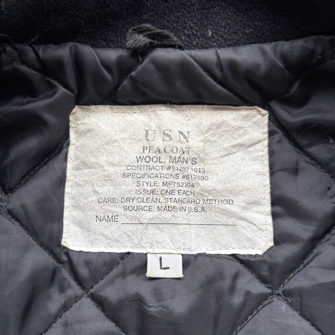 USA ミリタリー Pコート　60s アンカーボタン　内側キルティング