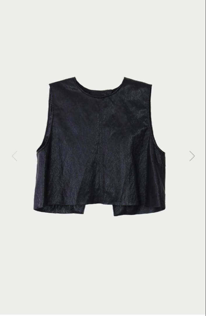 【新品】machatt エコレザーリボンベスト