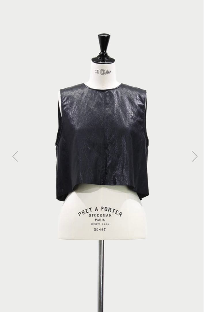 【新品】machatt エコレザーリボンベスト