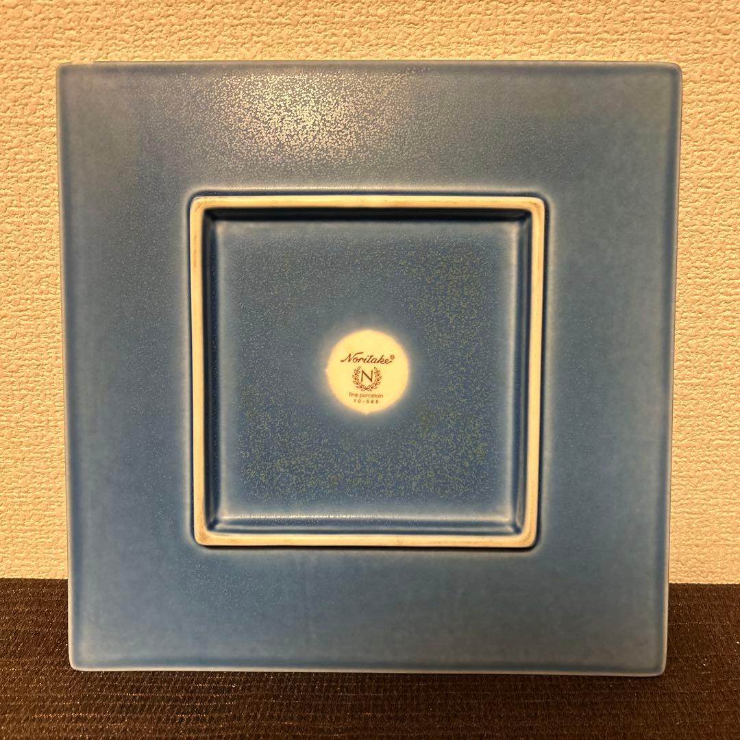 ノリタケ　オリッジ　ブルー　デザートプレート　スクエアプレート