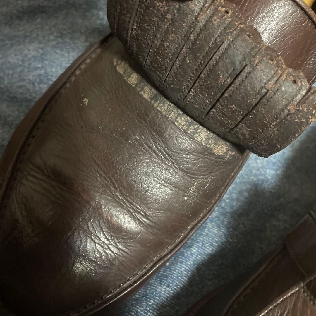 銘品ヴィンテージ【イヴ・サンローラン YSL】キルトローファーレザーシューズ