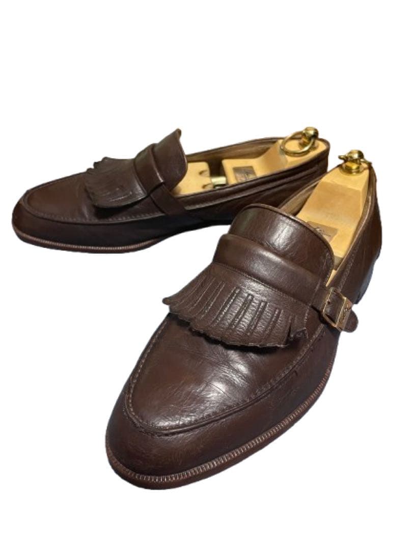 銘品ヴィンテージ【イヴ・サンローラン YSL】キルトローファーレザーシューズ