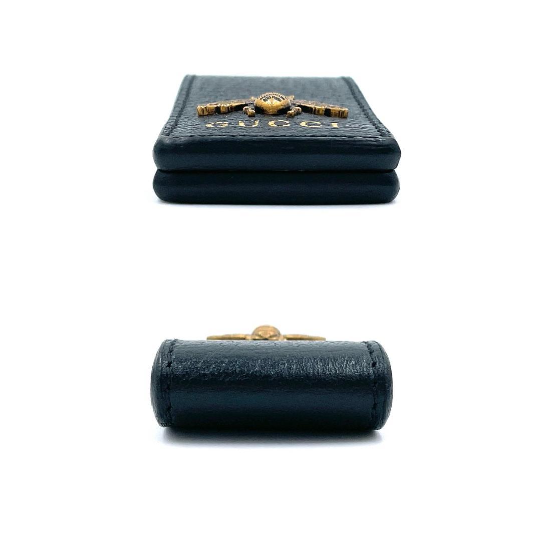 ✨️極美品✨️ グッチ ビー マネークリップ レザー メンズ レディース 黒