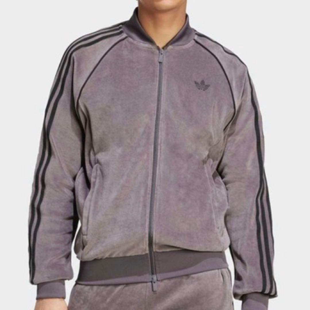 adidas originals SSTアディカラーベロア トラックグレー