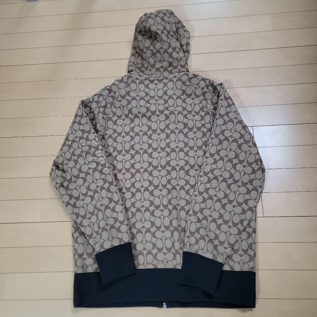 COACH フード付きパーカー シグネチャー ジップ フーディー L