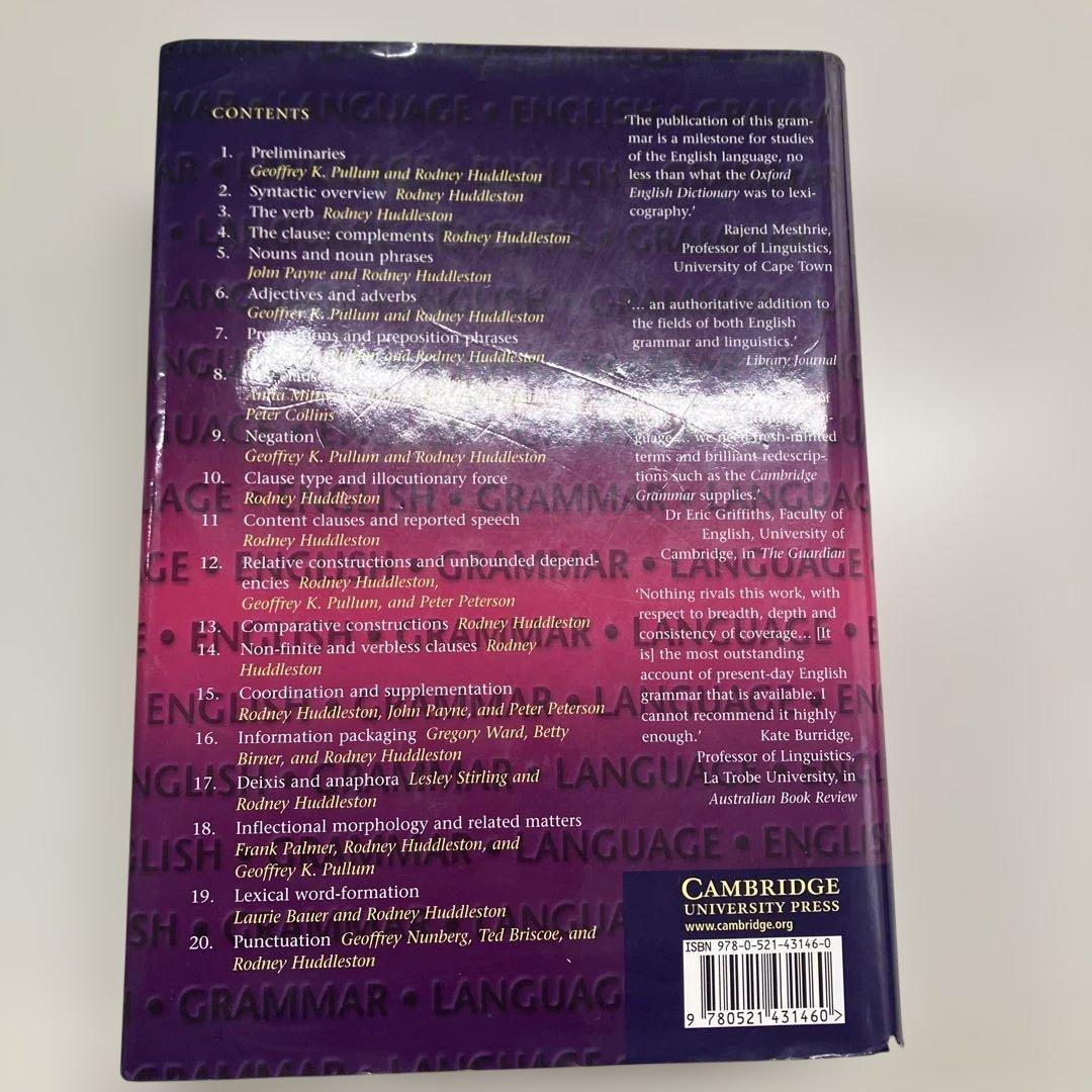 洋書 Huddleston and Pullum