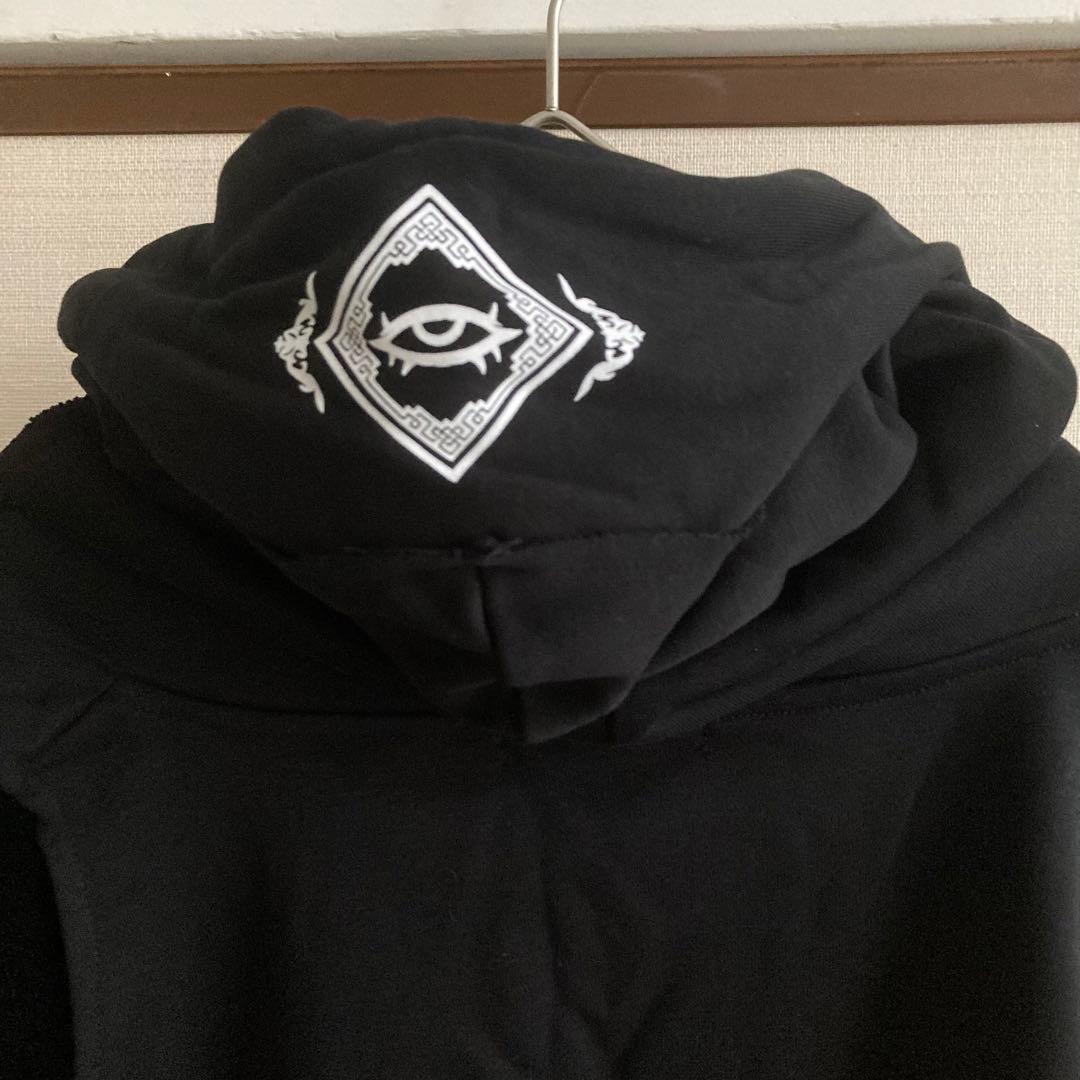 REFLEM レフレム クロップドチャイナパーカー ブラックレッド