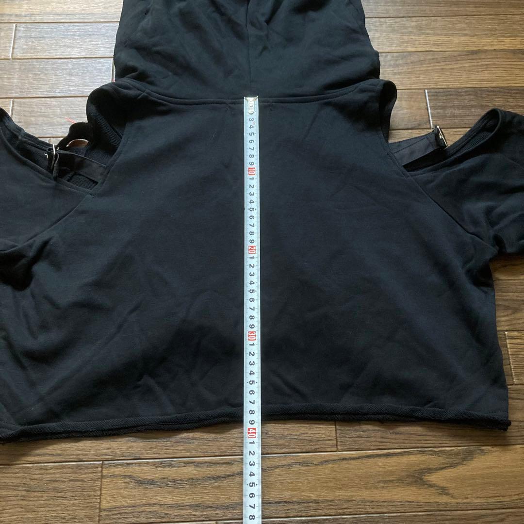 REFLEM レフレム クロップドチャイナパーカー ブラックレッド