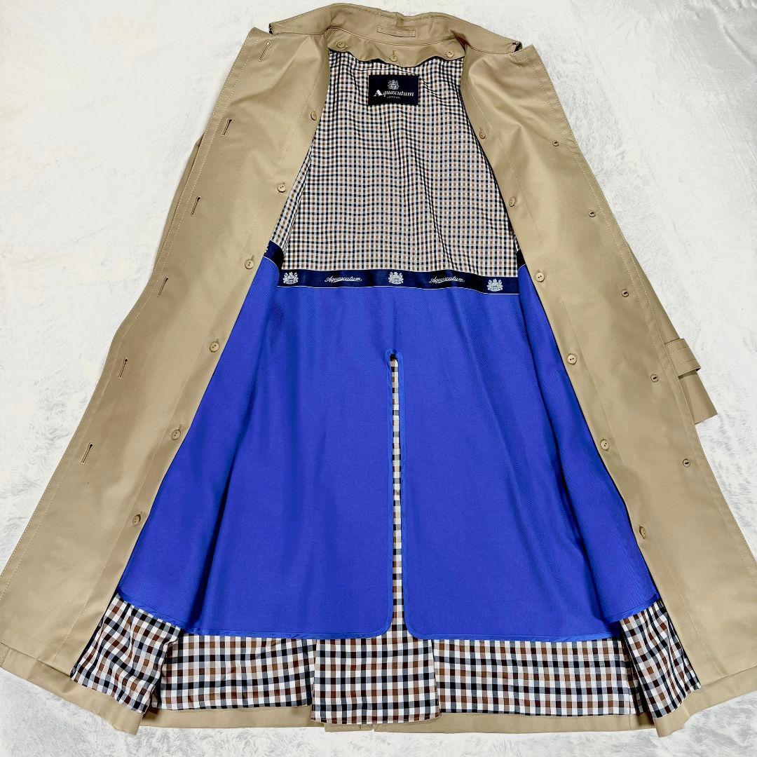 【定価15万】極美品 Aquascutum ステンカラー トレンチコート 15